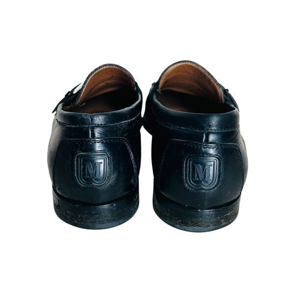 Bruno Magli Mens Shoes Size 9 Black Leather Monk Strap Kiltie Fringe ITALY main image 8